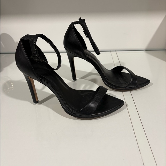 Zara Shoes - Zara  Black leather Stiletto Heels sz 37